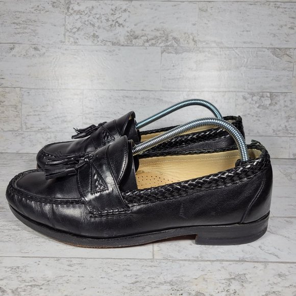 Allen Edmonds Mens Maxfield 47711 Black Leather Tassel Loafers Shoes Sz 10.5 D main image 7